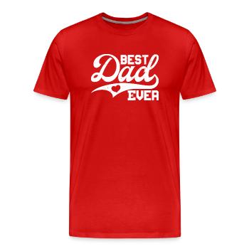 Best Dad Ever - Men's Premium Organic T-Shirt - red - Front - Damien (186cm)
