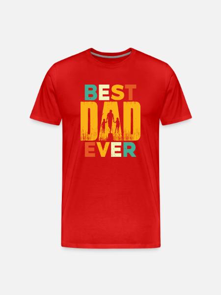 Best Dad Ever - Men's Premium Organic T-Shirt - red