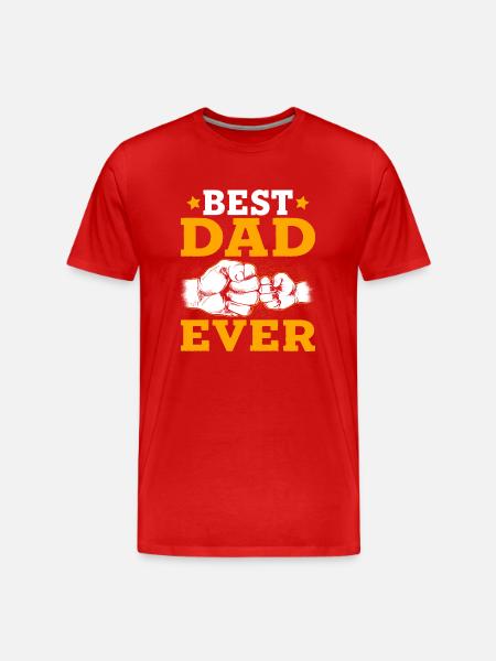 Best Dad Ever - Men's Premium Organic T-Shirt - red