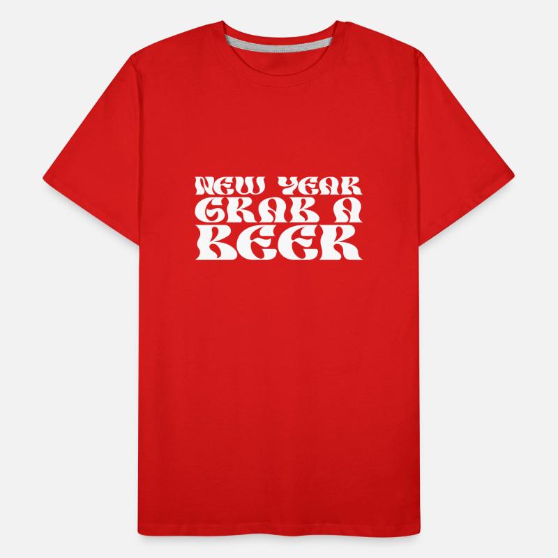 Neujahr Schnapp Dir Ein Bier Männer Premium Bio T-Shirt