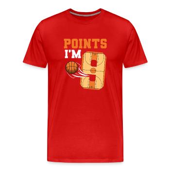 Basketball Birthday Kids 9th Birthday Theme Party - Men's Premium Organic T-Shirt - red - Front - Damien (186cm)
