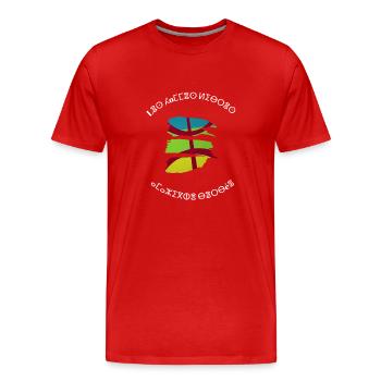 kabyle T-shirt graffiti Le Printemps berbère - T-shirt bio Premium Homme - rouge - Devant - Damien (186cm)