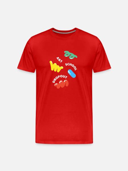 Art School Dropout - Men's Premium Organic T-Shirt - red
