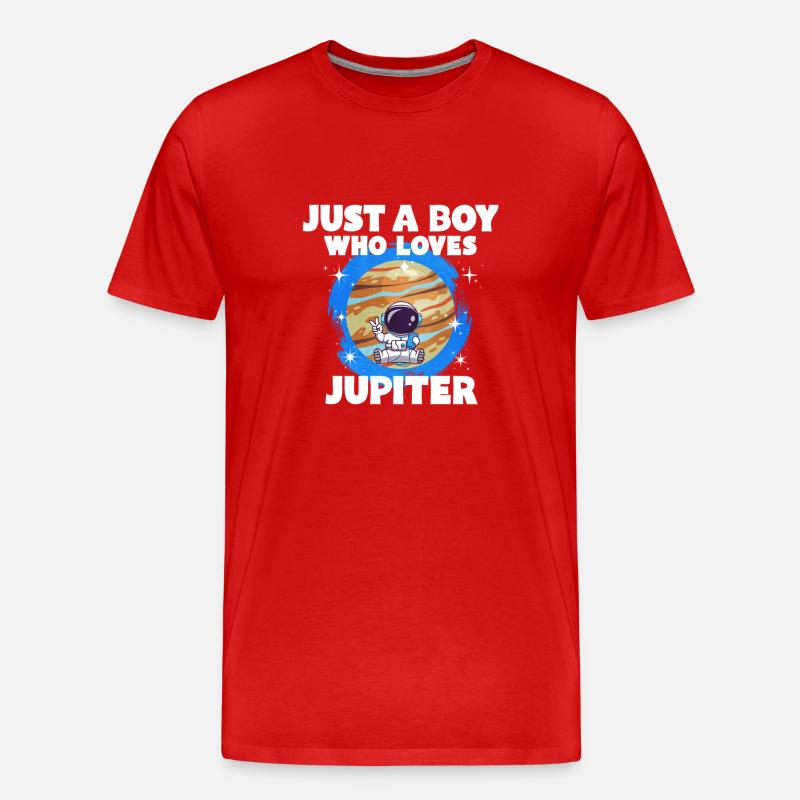 Jupiter Planet Geschenk - Männer Premium Bio T-Shirt - Rot