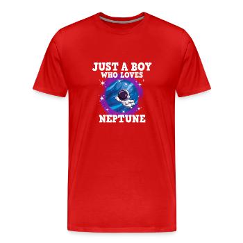 Cadeau Neptune Planet - T-shirt bio Premium Homme - rouge - Devant - Damien (186cm)