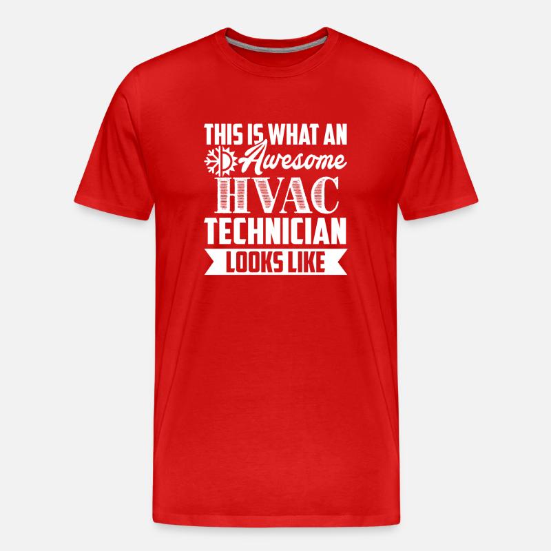 HVAC Technician Awesome HVAC Technician - Men's Premium Organic T-Shirt - red