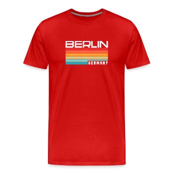 Berlin Berlinerin Berliner Stadt Berlin - Männer Premium Bio T-Shirt - Rot - Vorne - Damien (186cm)
