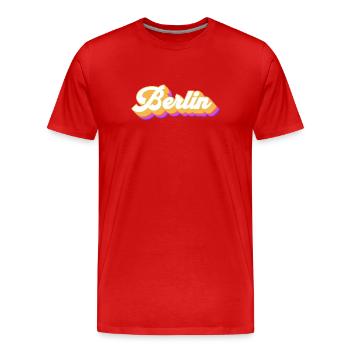 Berlin Berlinerin Berliner Stadt Berlin - Männer Premium Bio T-Shirt - Rot - Vorne - Damien (186cm)