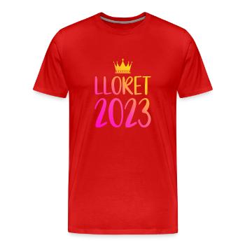 Lloret de Mar 2023 - T-shirt bio Premium Homme - rouge - Devant - Damien (186cm)