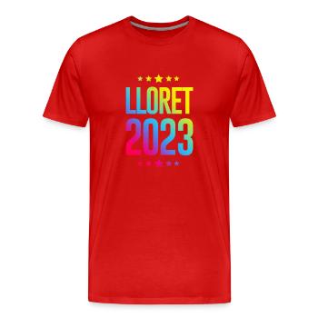 lloret de mar 2023 - Men's Premium Organic T-Shirt - red - Front - Damien (186cm)
