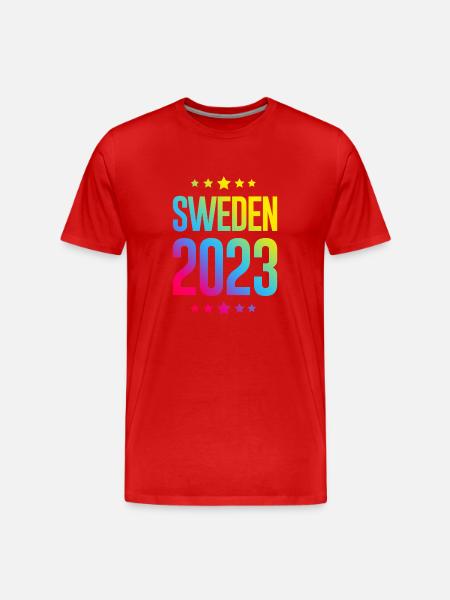 Schweden 2023 - Männer Premium Bio T-Shirt - Rot