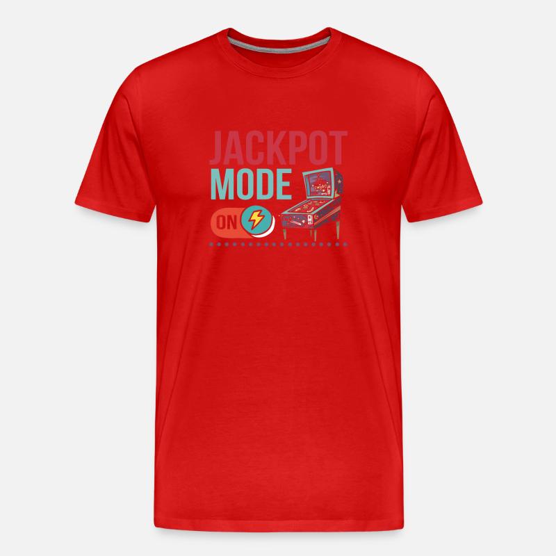 Flipper-Arcade-Spieler - Männer Premium Bio T-Shirt - Rot