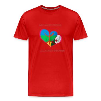kabyle T-shirt graffiti Le Printemps berbère - T-shirt bio Premium Homme - rouge - Devant - Damien (186cm)