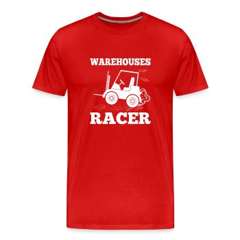 Warehouses Racer Forklift For Forklift Driver Gift - Männer Premium Bio T-Shirt - Rot - Vorne - Damien (186cm)