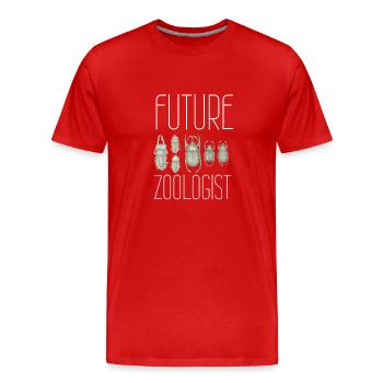 Future Zoologist Birthday Wildlife - T-shirt bio Premium Homme - rouge - Devant - Damien (186cm)