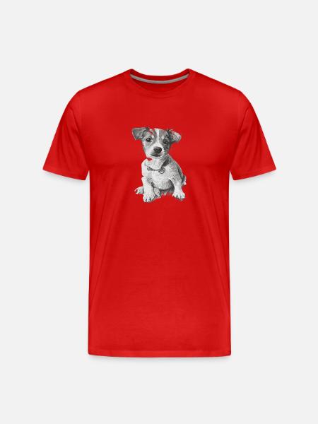 Chien - T-shirt bio Premium Homme - rouge