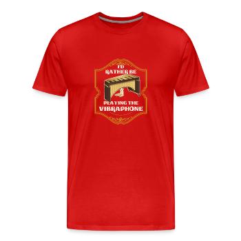 Vibraphone Vibraphoniste percussion Musique - T-shirt bio Premium Homme - rouge - Devant - Damien (186cm)