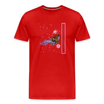 Quetzalcoatl Axolotl Mexique Divinité Aztèque - T-shirt bio Premium Homme - rouge - Devant - Damien (186cm)
