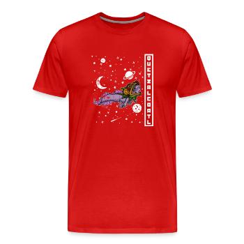 Quetzalcoatl Axolotl Mexique Divinité Aztèque - T-shirt bio Premium Homme - rouge - Devant - Damien (186cm)