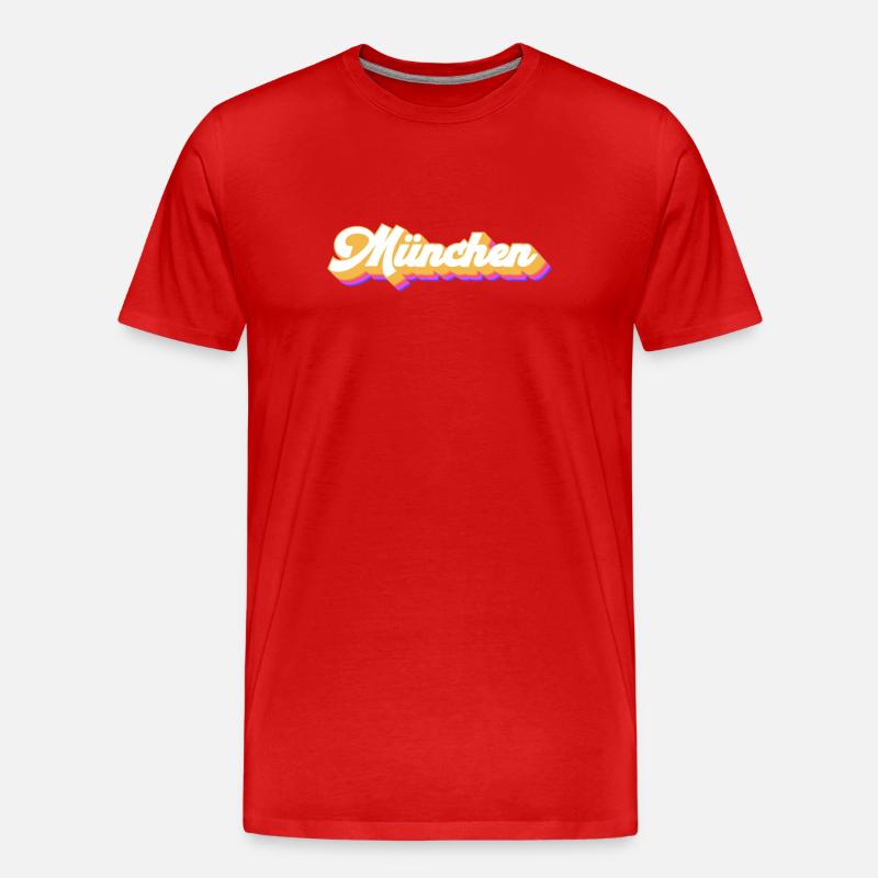 Münchnerin Münchner München - Männer Premium Bio T-Shirt - Rot