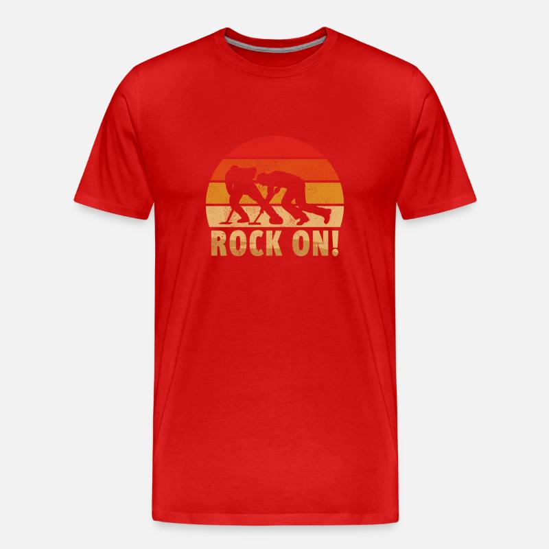 Locken - Männer Premium Bio T-Shirt - Rot