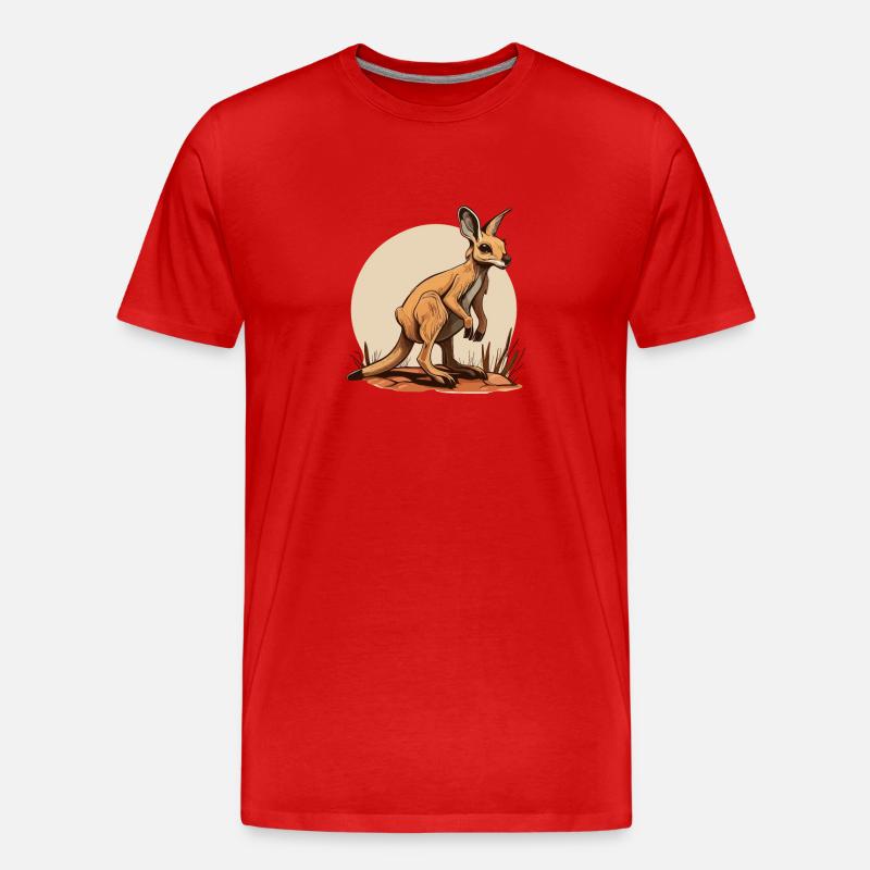 Känguru comic cartoon Style - Männer Premium Bio T-Shirt - Rot