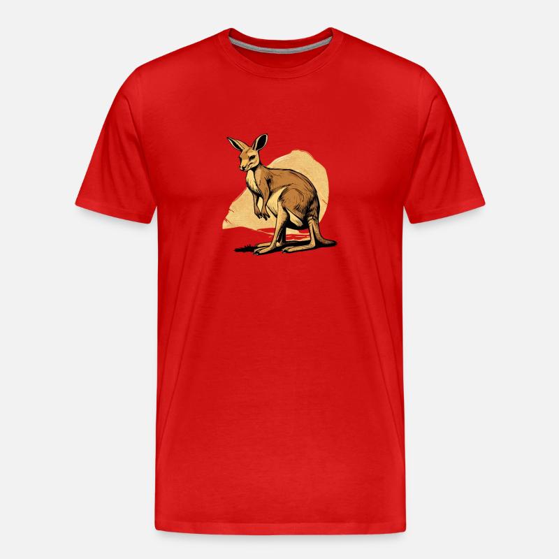 Känguru comic cartoon Style - Männer Premium Bio T-Shirt - Rot