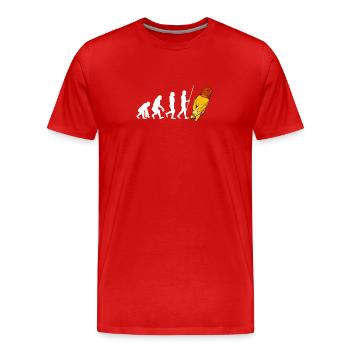 Blue Quaker Parrot Mom - Männer Premium Bio T-Shirt - Rot - Vorne - Damien (186cm)
