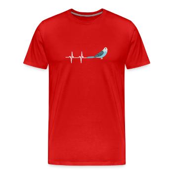 Blue Quaker Parrot Mom - Männer Premium Bio T-Shirt - Rot - Vorne - Damien (186cm)