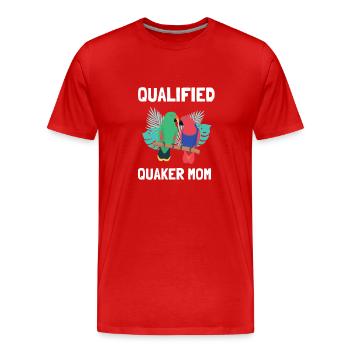 Blue Quaker Parrot Mom - Männer Premium Bio T-Shirt - Rot - Vorne - Damien (186cm)