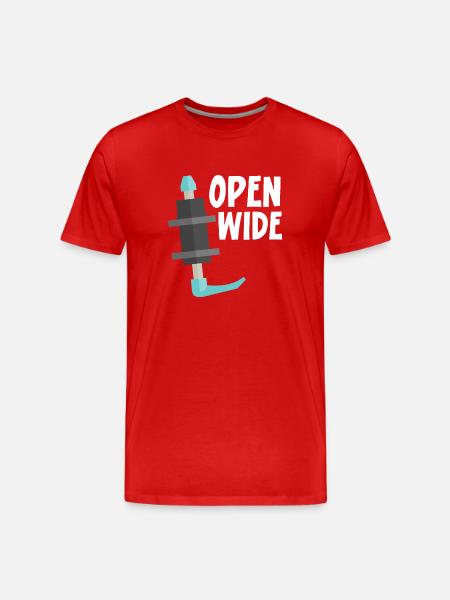 Open Wide Nurse Anesthesia Anesthesiologist - Men's Premium Organic T-Shirt - red