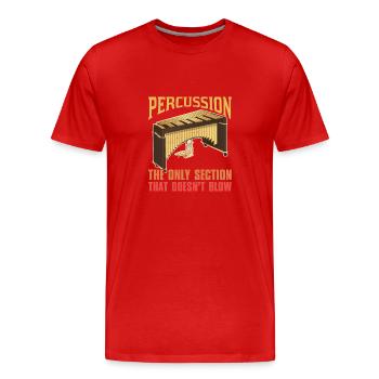 Music Music Sheet Music Vibraphone Musician School - Men's Premium Organic T-Shirt - red - Front - Damien (186cm)
