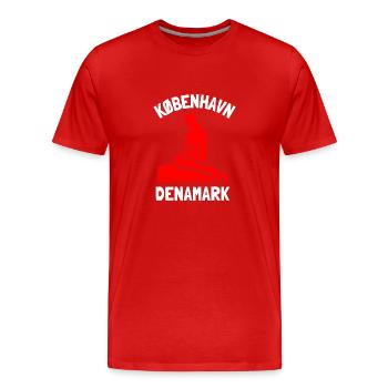 Kobenhavn Denmark Danish Kobenhaven Mermaid - Männer Premium Bio T-Shirt - Rot - Vorne - Damien (186cm)