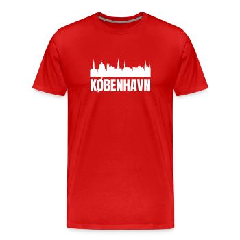 Kobenhavn Denmark Danish Kobenhaven Mermaid - Männer Premium Bio T-Shirt - Rot - Vorne - Damien (186cm)