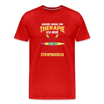Stand Up Paddeling - Männer Premium Bio T-Shirt - Rot - Vorne - Damien (186cm)