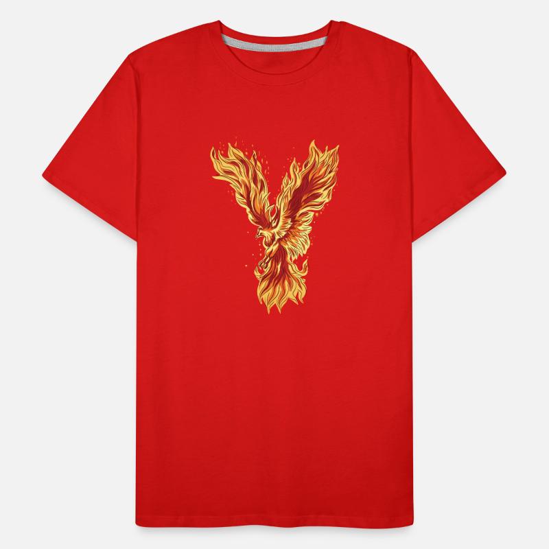 Phoenix Bird Mythical Creatures Men's Premium Organic T-Shirt