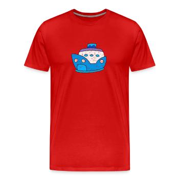 Croisière mignonne Kawaii Croisière - T-shirt bio Premium Homme - rouge - Devant - Damien (186cm)
