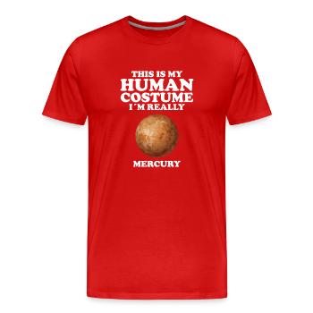 Mercure - T-shirt bio Premium Homme - rouge - Devant - Damien (186cm)
