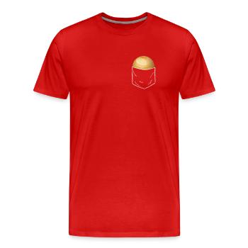 Vénus - T-shirt bio Premium Homme - rouge - Devant - Damien (186cm)
