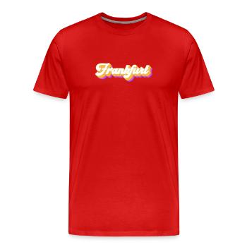 Francfort Francfort - T-shirt bio Premium Homme - rouge - Devant - Damien (186cm)