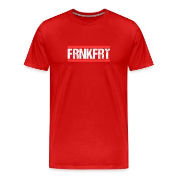 Frankfurterin Frankfurter Frankfurt - Männer Premium Bio T-Shirt - Rot - Vorne - Damien (186cm)