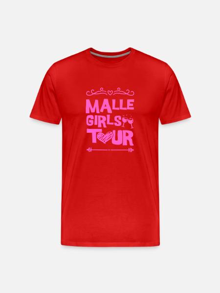 Malle Party Team - Men's Premium Organic T-Shirt - red