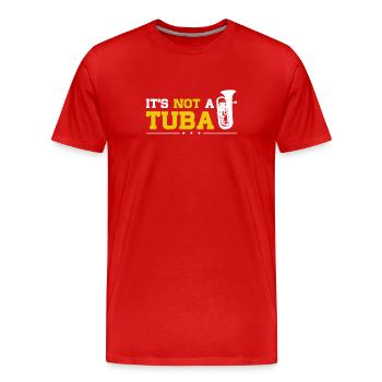 Tiefes Blech Marschieren Bariton Euphonium - Männer Premium Bio T-Shirt - Rot - Vorne - Damien (186cm)