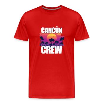 Tourisme Cancún - T-shirt bio Premium Homme - rouge - Devant - Damien (186cm)