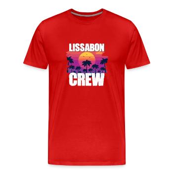 Lissabon Urlaub - Männer Premium Bio T-Shirt - Rot - Vorne - Damien (186cm)