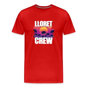 Lloret De Mar Holidays - Men's Premium Organic T-Shirt - red - Front - Damien (186cm)