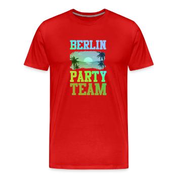 L’équipe du parti berlinois - T-shirt bio Premium Homme - rouge - Devant - Damien (186cm)
