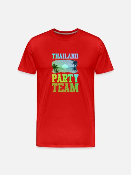 Thailand Party Team - Männer Premium Bio T-Shirt - Rot