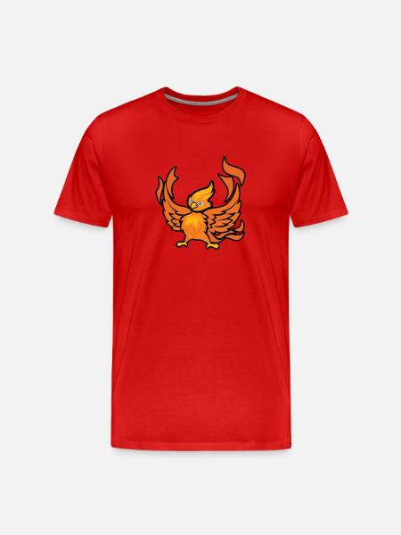 Phoenix Bird Mythical Creatures - Men's Premium Organic T-Shirt - red