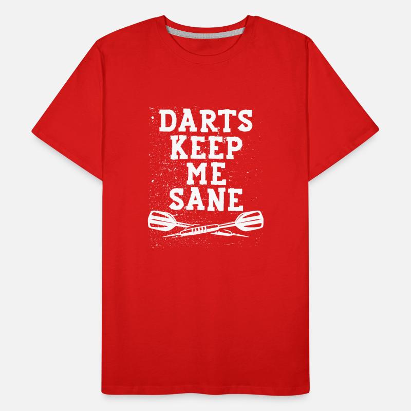 Playing darts keeps me healthy Men's Premium Organic T-Shirt